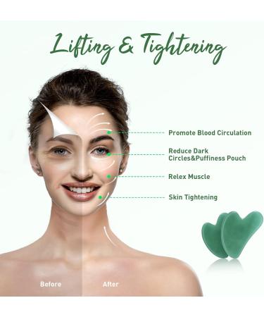 Shop Gua Sha Facial Tools - Natural Jade Stone Massage Tool for Face & Body SPA Therapy with Travel Pouch - Buy Online on GoSupps.com