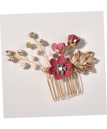 MAGICLULU 5 Sets Hairpin Wedding Hair Decoration Rhinestone Hair Clips Chinese Decor Japanese Hair Pin Rhinestone Bobby Pins Bride Hair Decor Red Women's Zinc Alloy Rhinestones Hair Comb - Buy Online on GoSupps.com