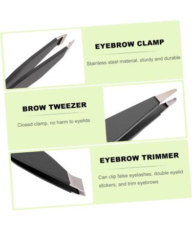 12 STK Mini Eyebrow Tweezers Set - Pointed Precision Tweezers for Women's Beauty - Sloping Lace Steel - 3 Black Sets - Perfect for Eyebrow Grooming - Buy Online on GoSupps.com