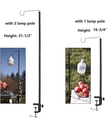 Folding Camping Lantern Stand | Outdoor Lamp Holder for Hanging Poles | Lantern Pole Hanger - Buy Online on GoSupps.com