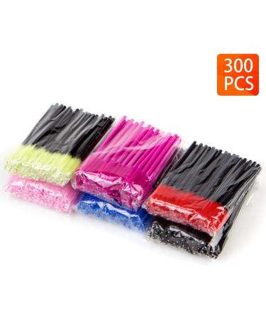 300 PCS Mascara Wands - GOOOA Disposable Eyelash Mascara Brushes Wands Applicator Makeup Kits (6 Color) 300 Count (Pack of 1) - Buy Online on GoSupps.com