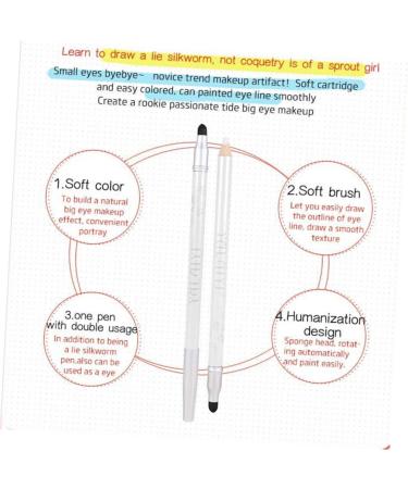 NOLITOY 2pcs Eye Shadow Pen Lying Silkworm Pen Makeup Highlight mediumx2pcs Whitex2pcs - Buy Online on GoSupps.com