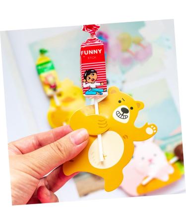 OUNONA 100pcs Message Card for Lollipop Brown Decor Lollipop Paper Card Candy Holder Card Lollipop Decoration Brown Lollipops Candy Greeting Cards Message for Lollipop Decorative Card - Buy Online on GoSupps.com
