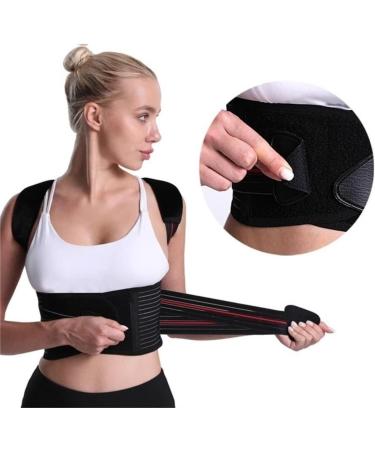 Waist Trainer Adjustable Posture Corrector Back Support Invisible Shoulder Back Brace Lumbar Spine Waist Cincher(X-Large) X-Large Black - Buy Online on GoSupps.com