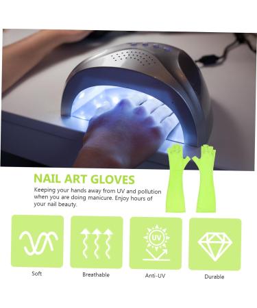 Beavorty 1 Pair Nail Gloves Gloves UV Lamp Gloves Gel Manicure Gloves Nail Art Gloves Manicure Accessories Oveglove Sun Protection Polyester Mj03 Apparel Green Manicure Art Gloves 25X9X0.4CM - Buy Online on GoSupps.com