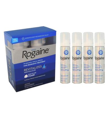 Rogaine Men Foam Unscented 2.11 Ounce 4-Pack - Hair Regrowth Treatment - Buy Online on GoSupps.com