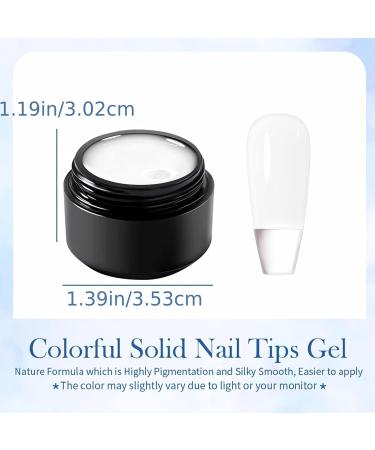 Diuyzoc 3D Gel - Waterless Glue for 3D Extensions - Styling Gel for French Tips - For Home Manicure and Pedicure for Women and Girls - French Tips with Rhinestone Flower Foil Charm Stamping - Buy Online on GoSupps.com