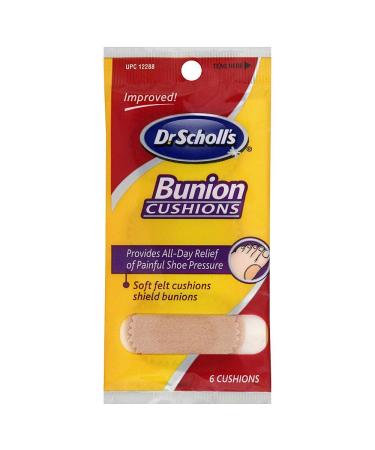 Dr. Scholl's Bunion Cushions 6ct (Pack of 8) // Dual Cushioning Layer Provides Immediate and All-Day Bunion Pain Relief by Reducing Shoe Pressure and Friction