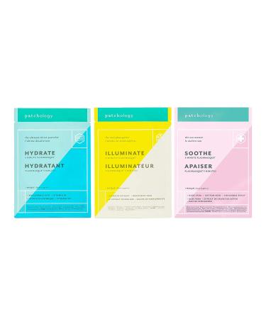 Patchology Perfect Weekend Facial Sheet Mask - Hyaluronic Acid & Firming Formula - Moisturizing and Hydrating Skin - 3 Count - Buy Online on GoSupps.com