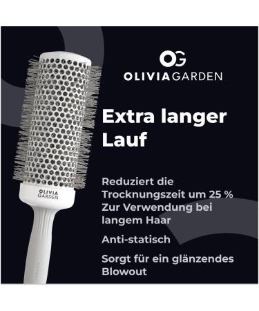 Olivia Garden Expert Blowout Speed Hairbrush - 55 White & Grey for Effortless Styling - International Shipping Available - Buy Online on GoSupps.com