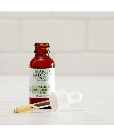 Mario Badescu Rose Hips Nourishing Oil for Combination, Dry, and Sensitive Skin | Facial Oil with Rosehip Extract & Castor Oil | 1 FL OZ - Buy Online on GoSupps.com