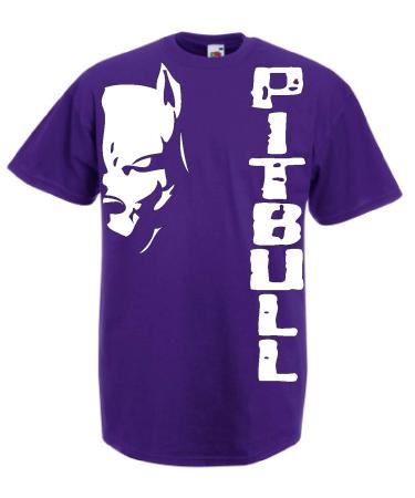 Generico t-Shirt Pitbull Fight Dog Kickboxing Boxing Gift Idea 12 Colors also for Children M Violet