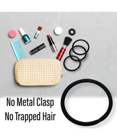 MSC 40 Pack 2mm Thick No Metal Hair Bands - Perfect Ponytail Holders for Women Girls & Men | Ideal for Thick Hair - International Shipping - Buy Online on GoSupps.com