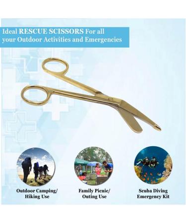 Premium Stainless Steel Lister Bandage Scissors 5.5 - Ideal for Medical Professionals & First Aid - A2ZSCILAB Brand (Full Gold) - Buy Online on GoSupps.com