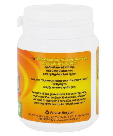 Epic Dental Xylitol Gum - Sugar-Free Fresh Fruit Flavor (50 Pieces) | Healthy Teeth & Fresh Breath - Buy Online on GoSupps.com