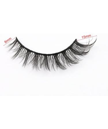 EMEDA 3D Natural False Lashes with Glue 5 Pairs Fluffy False Cat Eye Lashes Multipack Thick and Long False Eyelashes With Glue Strip Fake Lashes With Applicator False Lashes Kit (A9) - Buy Online on GoSupps.com