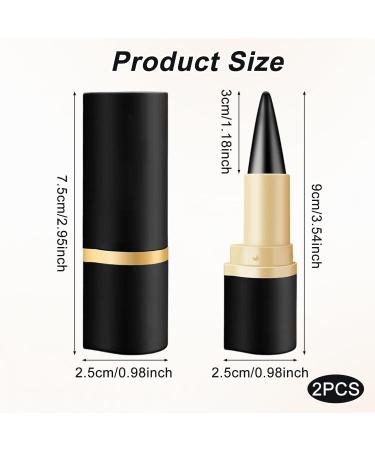 KHDULQ 2 pieces matte quickdrying eyeliner kajal pen waterresistant eyeliner stick pencil for daily makeup longlasting eye makeup for longlasting eye shadow black - Buy Online on GoSupps.com