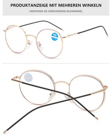 Buy Lanomi Blue Light Filter Reading Glasses - UV400 Protection Thin Metal Oval Frame 2.5 Diopters - Stylish & Comfortable for Men & Women - Buy Online on GoSupps.com