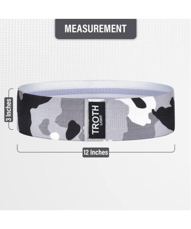 Troth Resistance Bands Set - Home Gym Strength Training Equipment for Women and Men - Ideal for Pilates, Squats, Yoga, and Pull Ups - Gray Black Camouflage Design - Buy Online on GoSupps.com