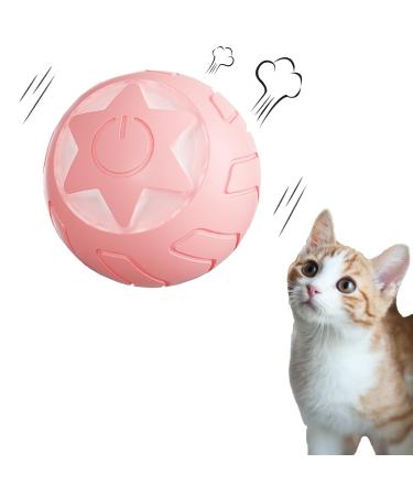 Peticularz cat toys self-employment electrical Powerball 2.0 for cats interactive wloom intelligence cat ball magic ball (pink with star) star pink