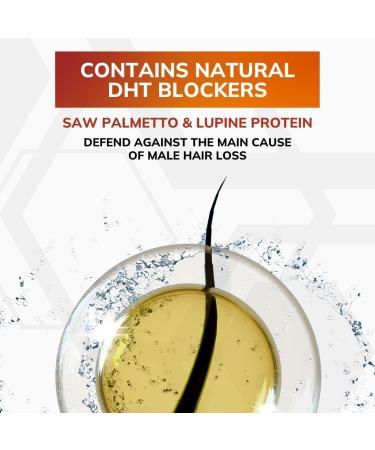 HPX ONE Anti Hair Loss Shampoo For Men - DHT Blockers with Saw Palmetto, Biotin, Keratin, Caffeine - Strengthen, Thicken & Protect - 250ml - Buy Online on GoSupps.com