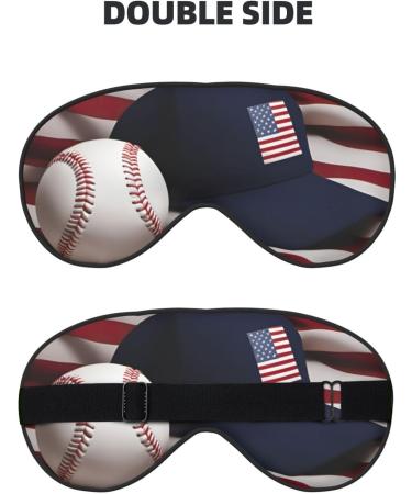 American Flag Baseball Sleep Mask - Adjustable Breathable Eye Mask for Comfortable Sleep | International Shipping Available - Buy Online on GoSupps.com