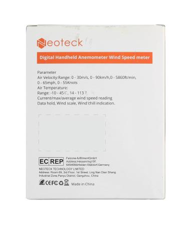 Neooteck Digital Anemometer - Measure Wind Speed & Temperature for Windsurfing Kites Sailing & Surf Fishing - Buy Online on GoSupps.com