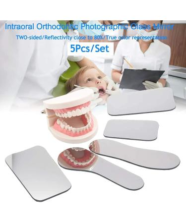 5-Piece Dental Mouth Mirror Set | Standard Toothing Model for Intraoral Photography | Stainless Steel Occlusal Reflector & Orthodontic Photo Index - Buy Online on GoSupps.com