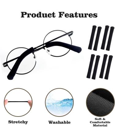 Seetoo Non-Slip Glasses Holders - 4 Pairs Silicone Ear Pads for Glasses Sunglasses & Reading Glasses - Black Small - Buy Online on GoSupps.com