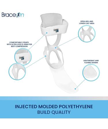 BraceOn AFO Swedish Ultra Lock - Women's Left Drop Foot Stabilizer | Moldable & Lightweight Polyethylene - Buy Online on GoSupps.com