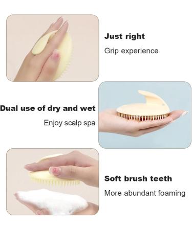 Buy Scalp Massage Shampoo Brush | Portable Hair Wash Peeling Comb for Men & Women - Soft Teeth for All Hair Types - Buy Online on GoSupps.com