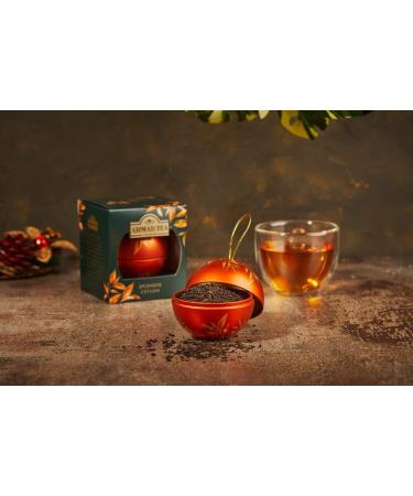 Ahmad Tea & KEW Gardens Christmas Bauble Splendid Ceylon Caddy - 24g Loose Leaf Tea | Gift Set | Black Leaf - 25g Bauble - Buy Online on GoSupps.com