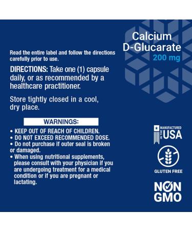 Life Extension Calcium D-Glucarate 200mg - 60 Vegetable Capsules | Support Detox & Hormone Balance - Buy Online on GoSupps.com