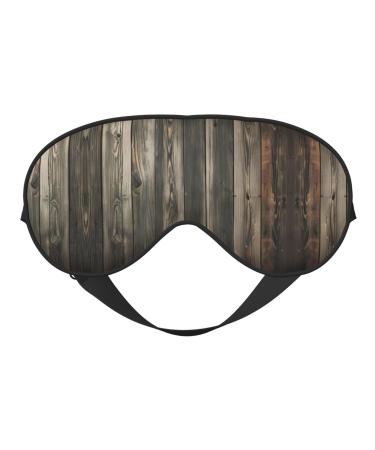 SSIMOO Planks Weathered Old Look Soft Sleep Eye Mask Female Breathable Eye Patch Perfect for Travel and Relaxation Black