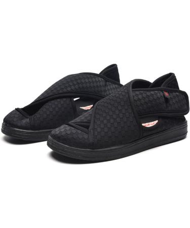 Lfzhjzc Elderly Diabetic Walking Shoes for Women - Adjustable Closure, Easy On/Off - Black, Size 6 - Buy Online on GoSupps.com