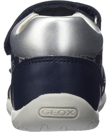 Geox Baby Girl's Sandal Tapuz First Steps - Navy Silver | Size 4.5 UK Child - Buy Online on GoSupps.com