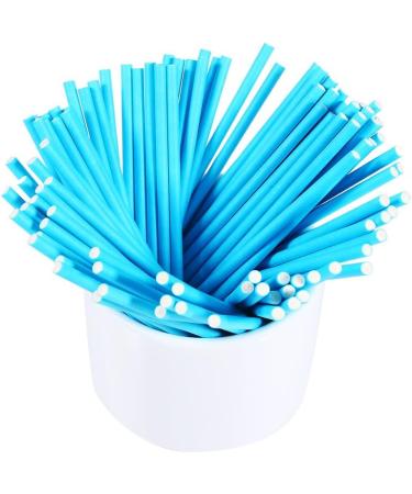 Lollipop Sticks Coloured Candy Sticks Lollipop Sticks for Making Lollipops Cake Candy Chocolates 100 Pieces (Blue) - Buy Online on GoSupps.com