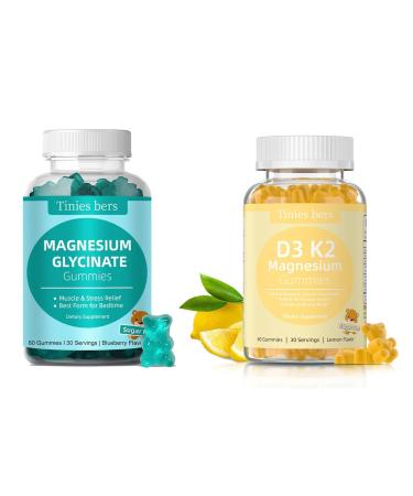 Tinies bers Magnesium Glycinate Gummies 500mg D3 K2 Magnesium for Adults and Kids Sugar Free