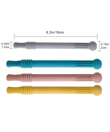 4 PCS Baby Teething Ring Tubes - Sensory Teething Cubes Safe & Soft Molar Rods for Infants & Toddlers - Ideal for 0 Months+ - Buy Online on GoSupps.com