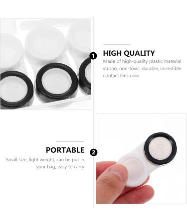 HEALLILY Contact Lens Case - 5PCS Travel Container Set with Tweezers & Mirror | Perfect for Outdoor Use - Random Colors - Buy Online on GoSupps.com