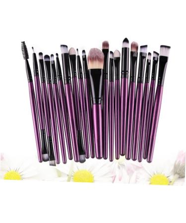 Angoily 20pc Makeup Purple Kit Make-up Tube Shadow Black Eye Toiletry Brush Tool Cosmetic Making Rod - Buy Online on GoSupps.com