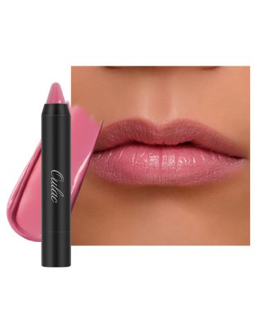 Oulac Light Pink Lipstick - Moisturizing Lipstick Tinted Lip Balm for Dry Lips  Hydrating Lip Crayon & Blush - Lip Color and Cheeks Makeup | 2.48g  Rose Tea (06)