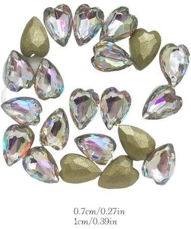 dijiusidy Nail Rhinestones Manicure Decorations Multiple-Shape Multi-color Glass DIY Decor Stickers Eye-catching Beauty Tools 7 * 10Point PeachHeart 7*10point Peachheart - Buy Online on GoSupps.com