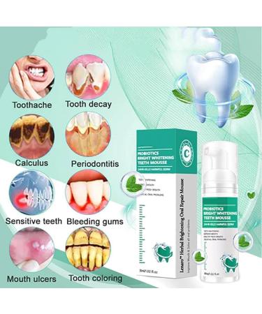 Probiotics Bright Whitening Teeth Mousse & Oral Repair Treatment - Deep Clean & Refreshing Breath (3PCS) - Buy Online on GoSupps.com