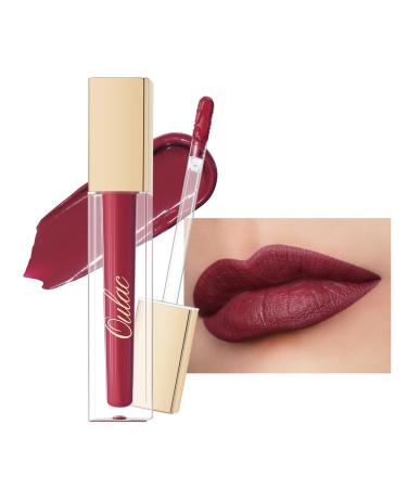 Oulac liquid matt lipstick plum lipstick long -lasting with a kiss intensive color output precise applicator matt finish vegan gluten -free liquid matte 4.5 ml (m22) (m22) diva kiss