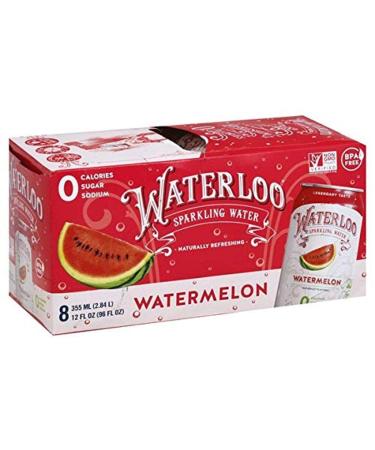 Waterloo Watermelon Sparkling Water, 12 Fl Oz (pack of 8)