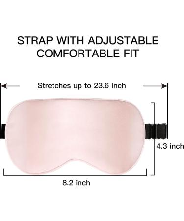 Sleep Mask 2 Pack - 100% Light Blocking Eye Masks for Sleeping | Super Soft Adjustable Eye Covers (Black & Pink - Buy Online on GoSupps.com