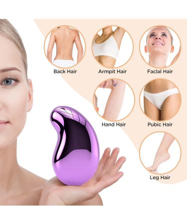 BOIIRONT Upgraded Crystal Hair Eraser for Hair Removal - Gentle Skin Exfoliation - Men and Women - Purple Color - Buy Online on GoSupps.com