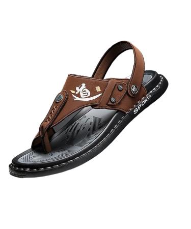 MisFun Bunion Splints Sandals Flip Flops/Stylish Bunion Corrector Beach Shoes/Breathable Toe Separation Flat Slippers/New In 2022 Suitable for Summer Outdoor Travel 7.5 Brown