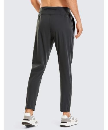 CRZ YOGA Men's 4-Way Stretch Athletic Pants | Comfy Track Hiking Golf Gym Joggers | Large Ink Gray - Buy Online on GoSupps.com